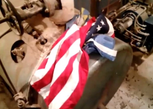 American Flag in Boiler Room American Flag in Boiler Room