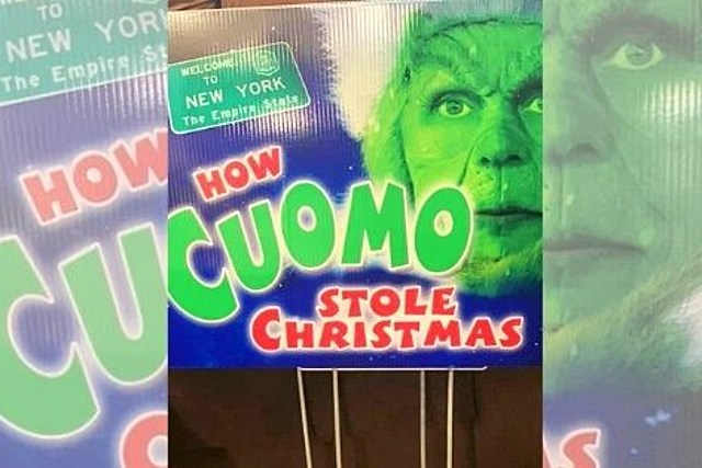 Governor Grinch: How Cuomo Stole Christmas Signs For Your Lawn