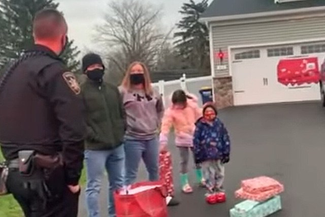 Camillus Police Surprise Local Boy With Sirens, Gifts After Hospital Stay