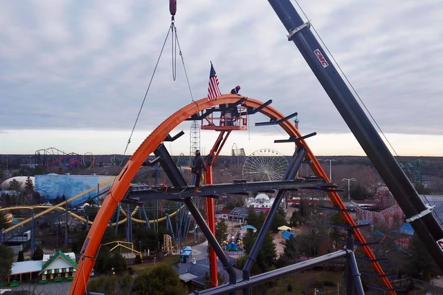 Tallest, Fastest, Longest Single Rail Coaster Close to Completion at Six Flags