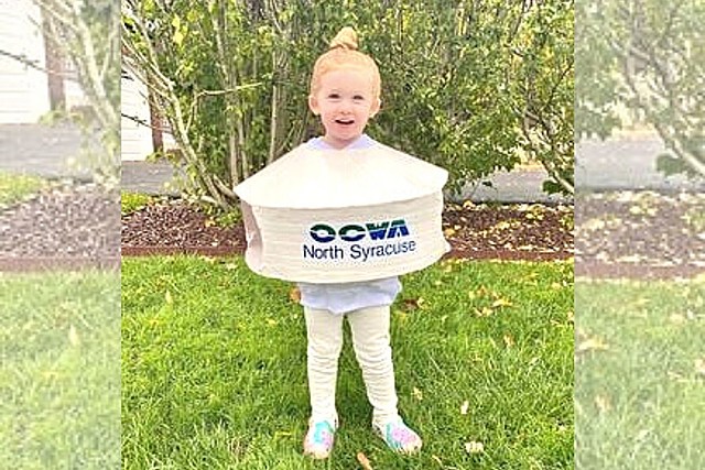 Adorable Little Girl's Creative Syracuse Water Tower Costume Goes Viral