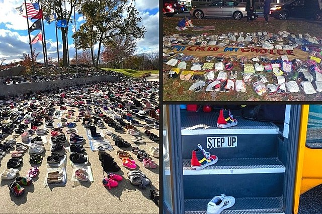 Why Thousands of Shoes Were Left Outside Schools Across New York State