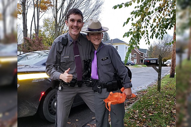 New York State Trooper Pulls Over To Make Aspiring Kids Halloween Memorable