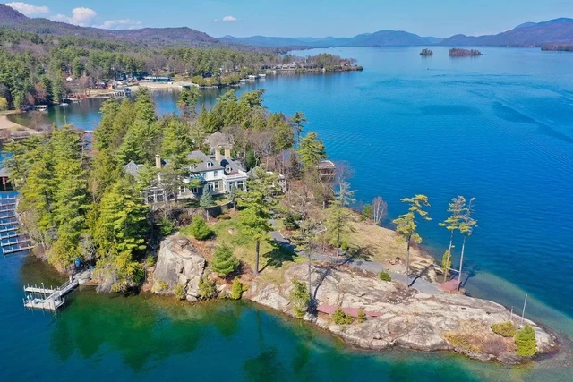 One of a Kind Private Lake George Island Mansion Back on Market For Almost Half